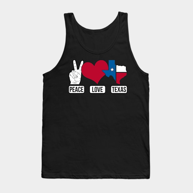 USA American Patriotic Peace Love Texas Texan Tank Top by shirtsyoulike